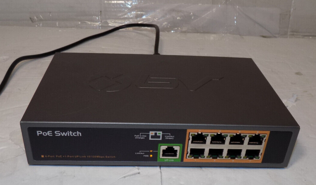 BV-Tech PoE Switch 8 PoE +1 Uplink Model POE-SW801
