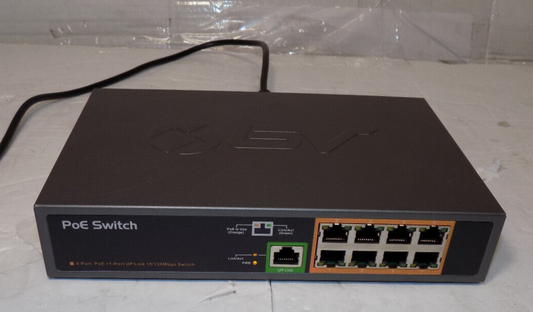 BV-Tech PoE Switch 8 PoE +1 Uplink Model POE-SW801