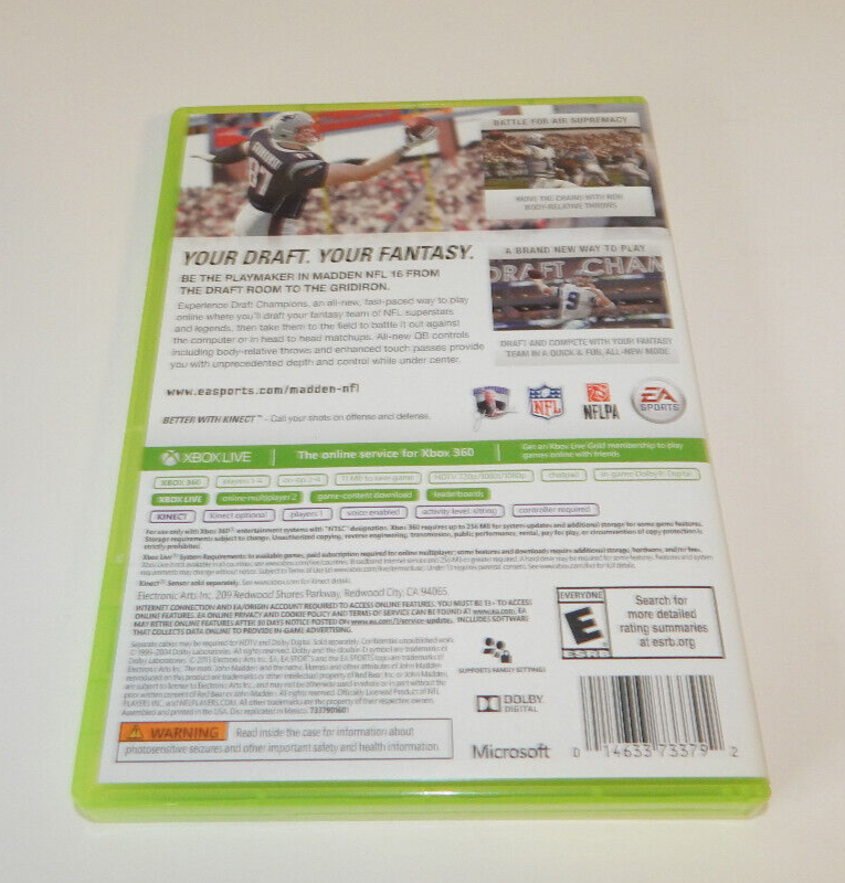 XBOX 360 Madden NFL 16 EA Sports Video Game NTSC