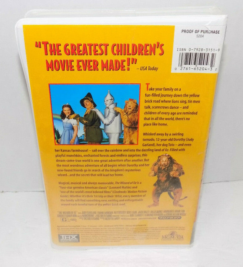 The Wizard of Oz VHS Tape New Sealed Clamshell
