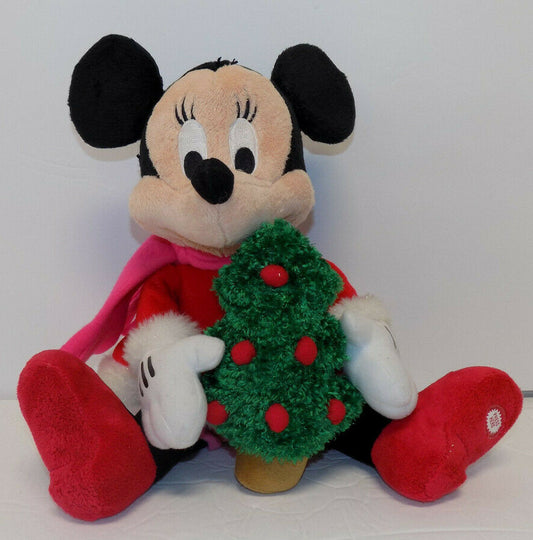 Walt Disney Christmas Minnie Mouse 12" Light Up Christmas Tree Musical Plush