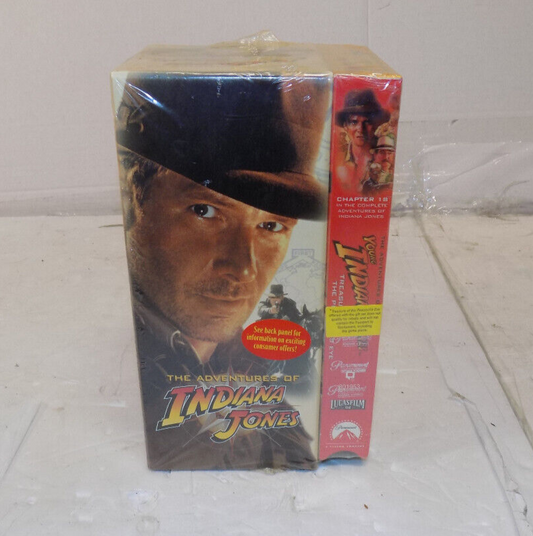The Adventures of Indiana Jones VHS Boxed Trilogy w/ Bonus Peacock’s Eye SEALED!