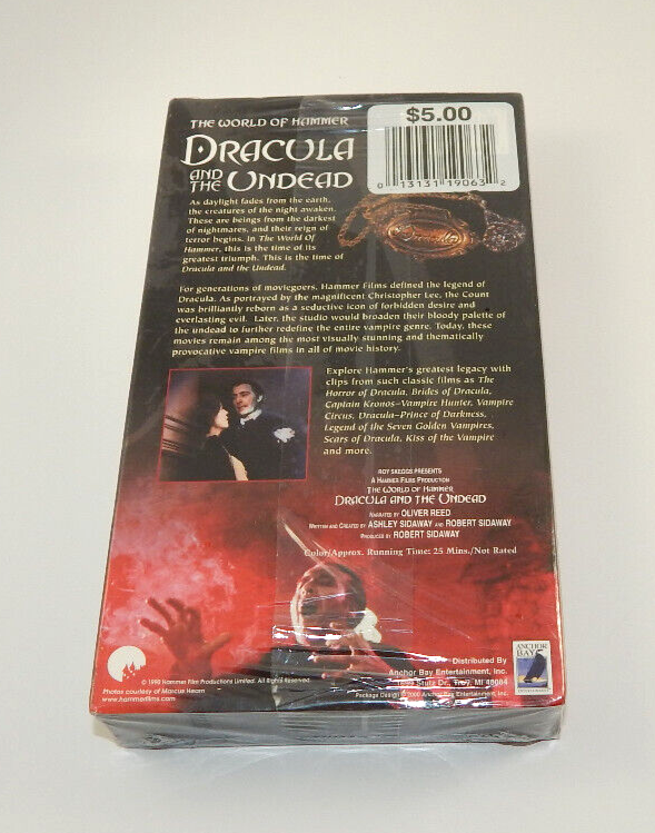 Dracula and the Undead World of Hammer-Oliver Reed VHS Sealed