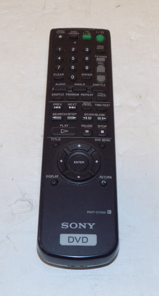 SONY DVD Remote Control RMT-D119A IR Tested
