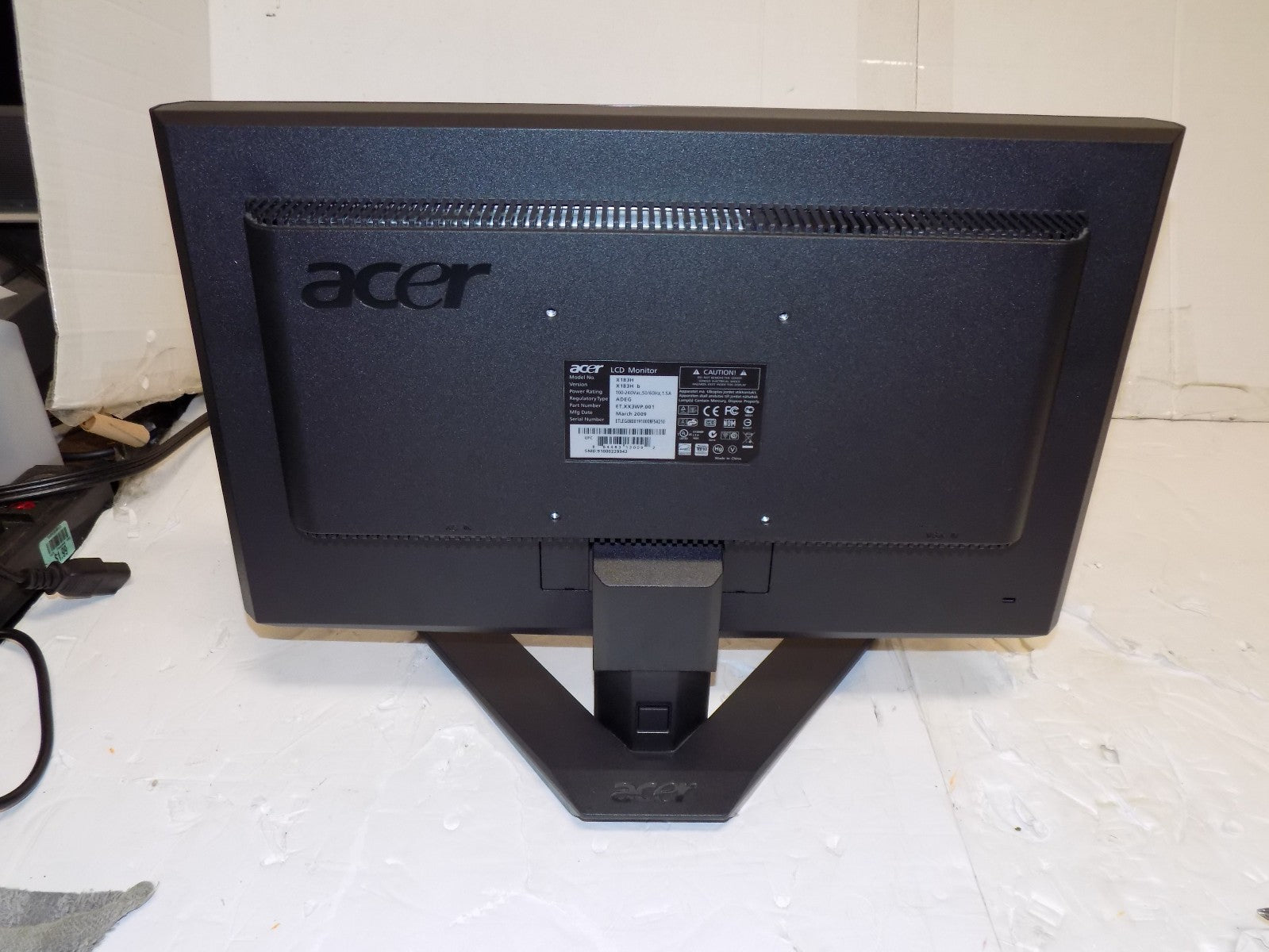 ACER 18.5” LCD Widescreen Computer Monitor X183H