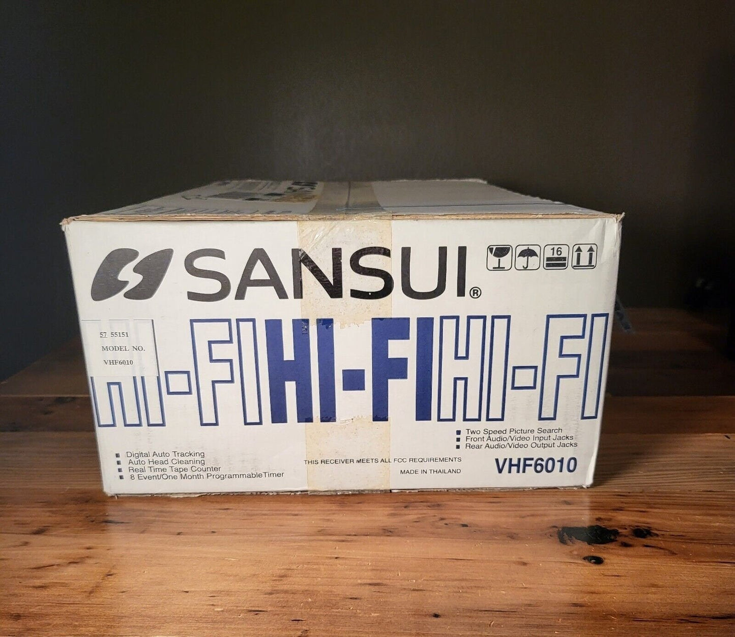 New in Box Sansui VHF6010 4 Head Hi Fi VHS VCR VHS Player with Hdmi Adapter