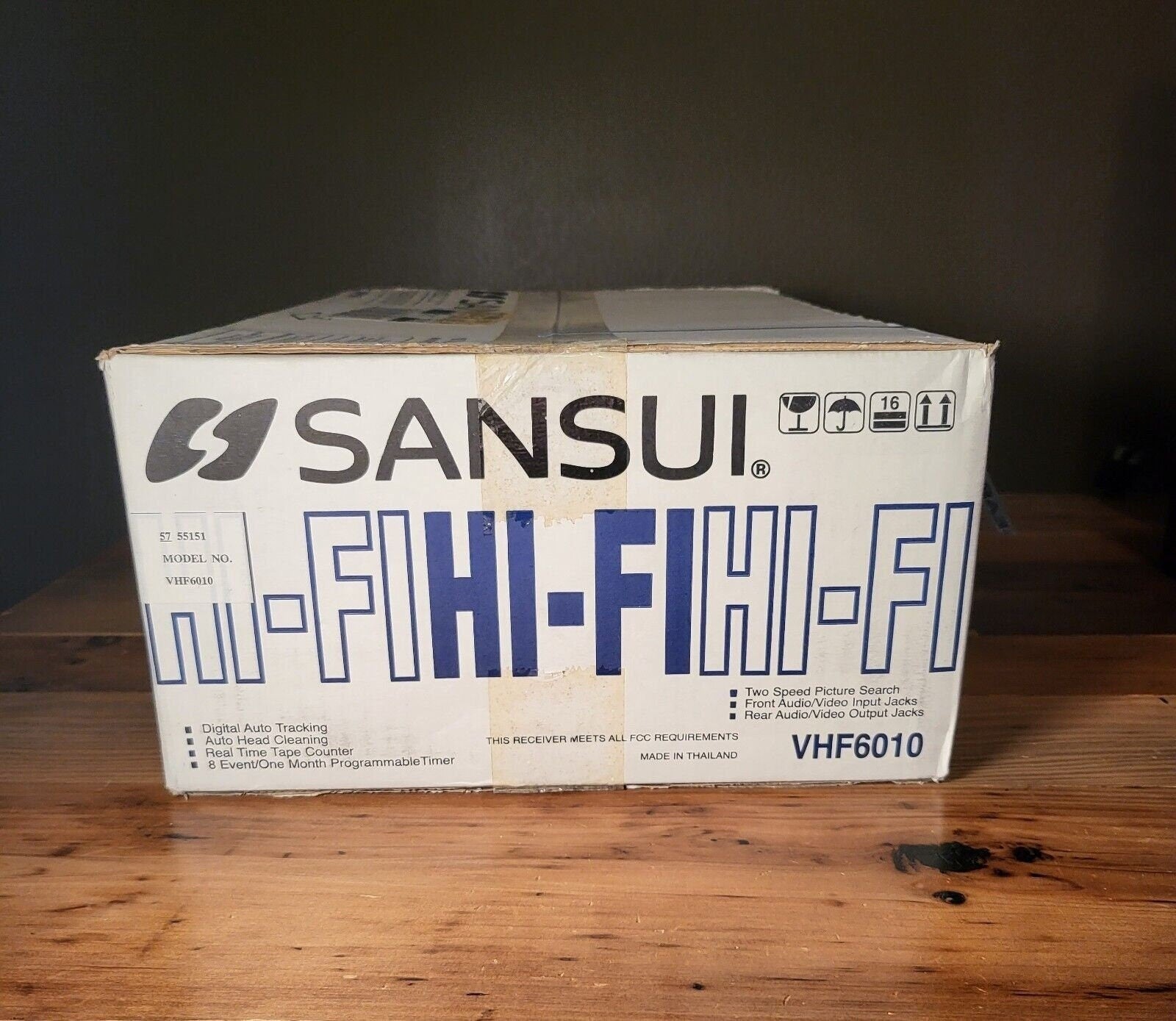 New in Box Sansui VHF6010 4 Head Hi Fi VHS VCR VHS Player with Hdmi Adapter