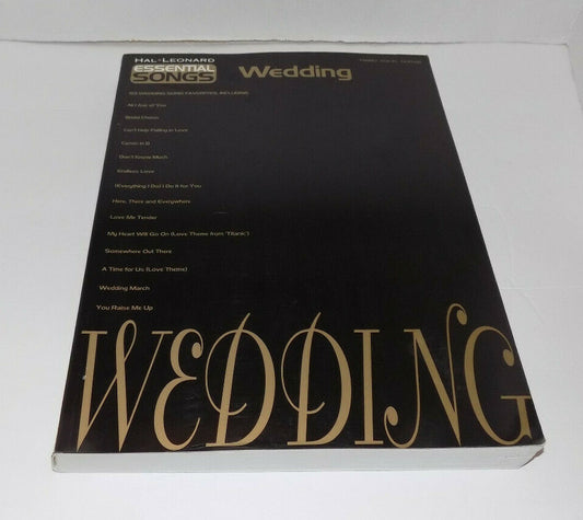 Hal Leonard Essential Wedding Songs Sheet Music Book Piano Vocal Guitar