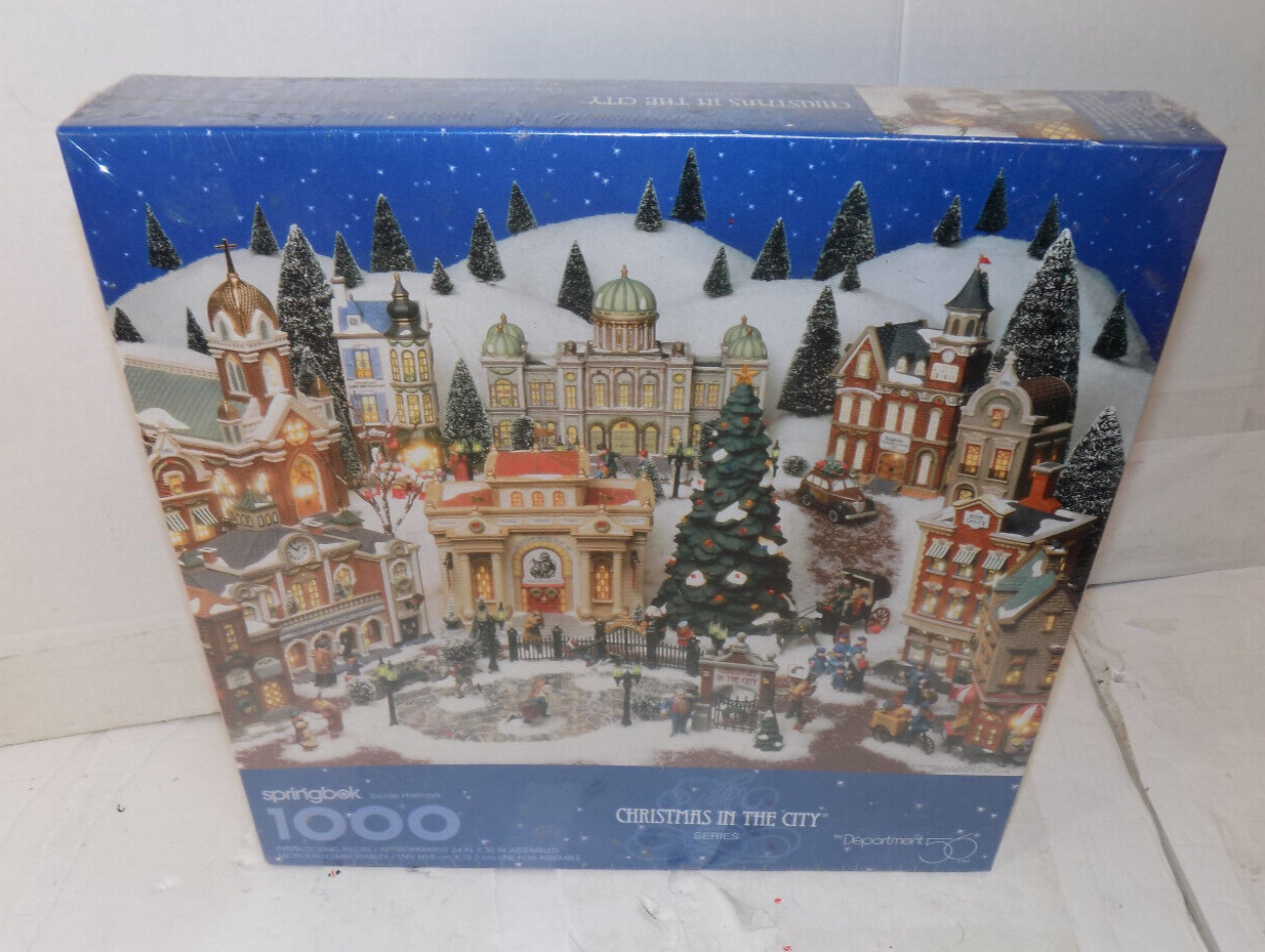 Springbok Dept 56 Christmas In The City 1000 Pc Puzzle 1999 Hallmark Sealed