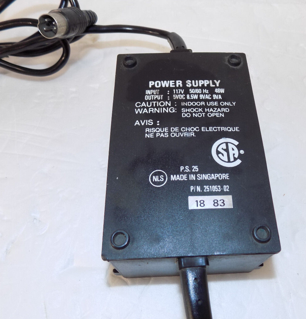 Commodore 64 4 Pin Power Supply 251053-02