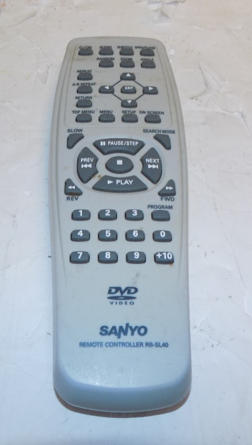 Sanyo RB-SL40 DVD Player Remote Control IR Tested