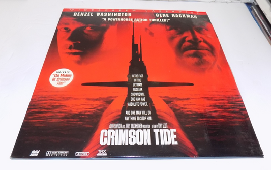 Crimson Tide Laserdisc LD Widescreen Movie Denzel Washington Gene Hackman