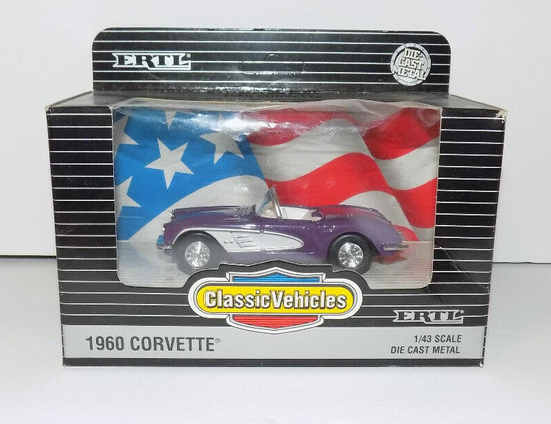 Ertl Classic Vehicles 1960 Chevy Corvette Convertible 1:43 Diecast Metal #2588