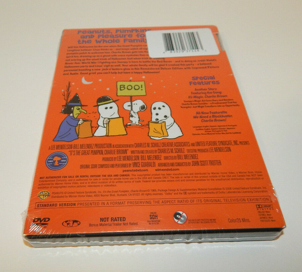 It's The Great Pumpkin Charlie Brown Movie DVD Peanuts Remastered Deluxe Sealed