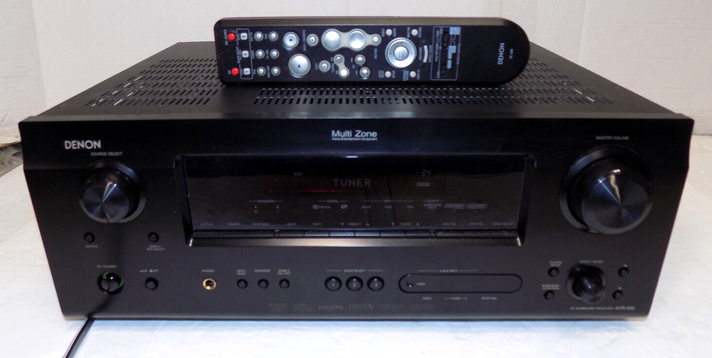 Denon AVR-689 AV Surround Receiver 7.1 Channel HD HDMI Theatre Remote Bundle