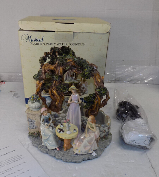 Classic Treasures Musical Garden Party Water Fountain Swan Lake