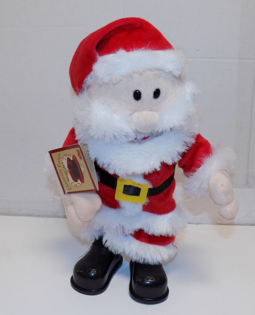 Chantilly Lane Musical 13" Dancing Santa Signs "Have A Holly Jolly Christmas"