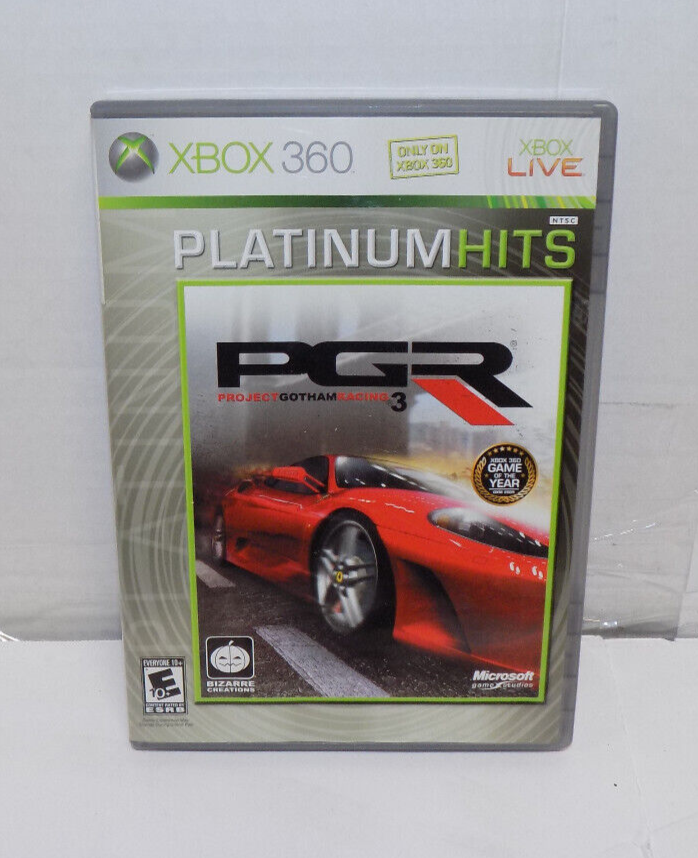 Xbox 360 Project Gotham Racing 3 PGR 3 Platinum Hits Video Game Good Condition