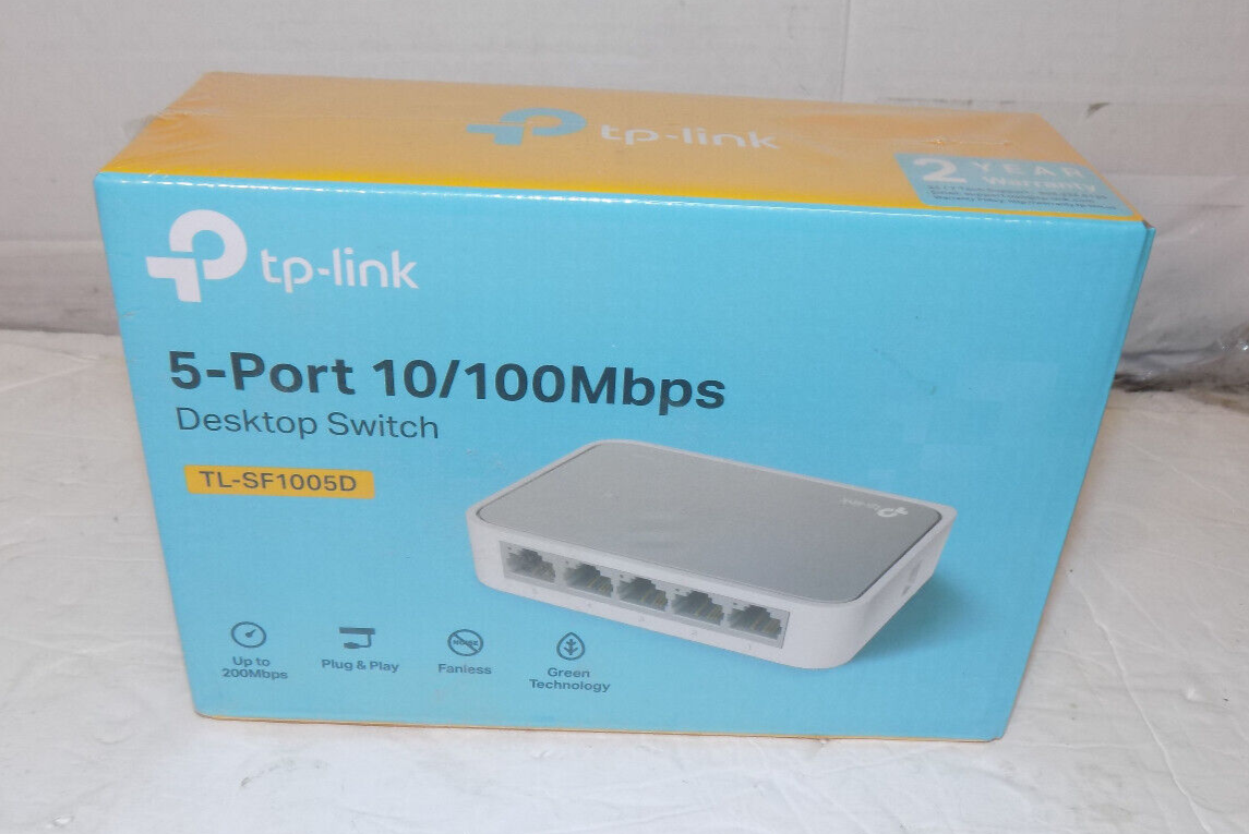 TP-LINK 5 Port 10/100Mbps Switch Desktop TL-SF1005D New