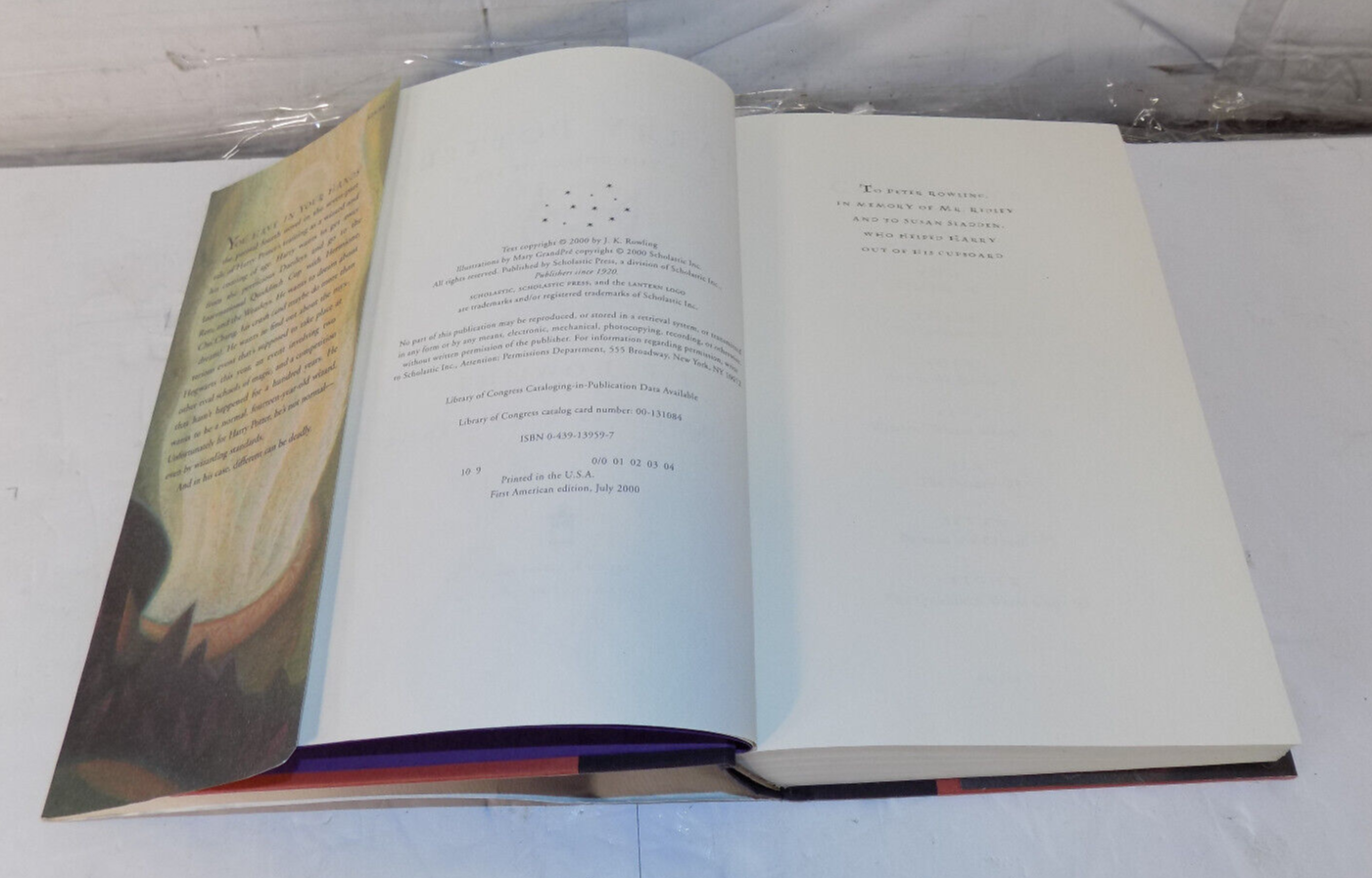 Harry Potter and the Goblet of Fire JK Rowling 1st Ed. 9th Printing HC July 2000