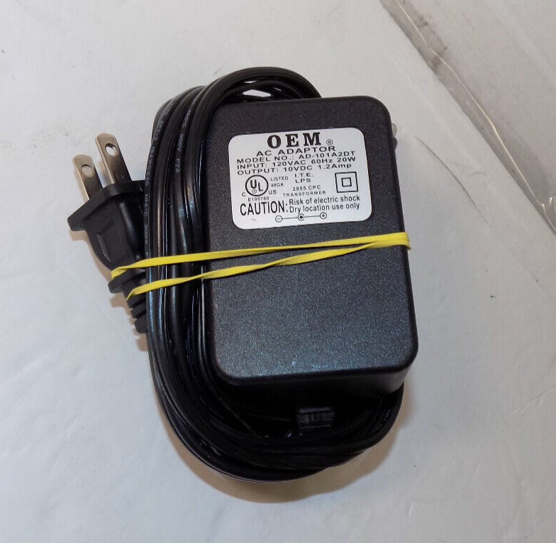 OEM Laptop Power AC Adaptor Model AD-101A2DT 10VDC 1.2A
