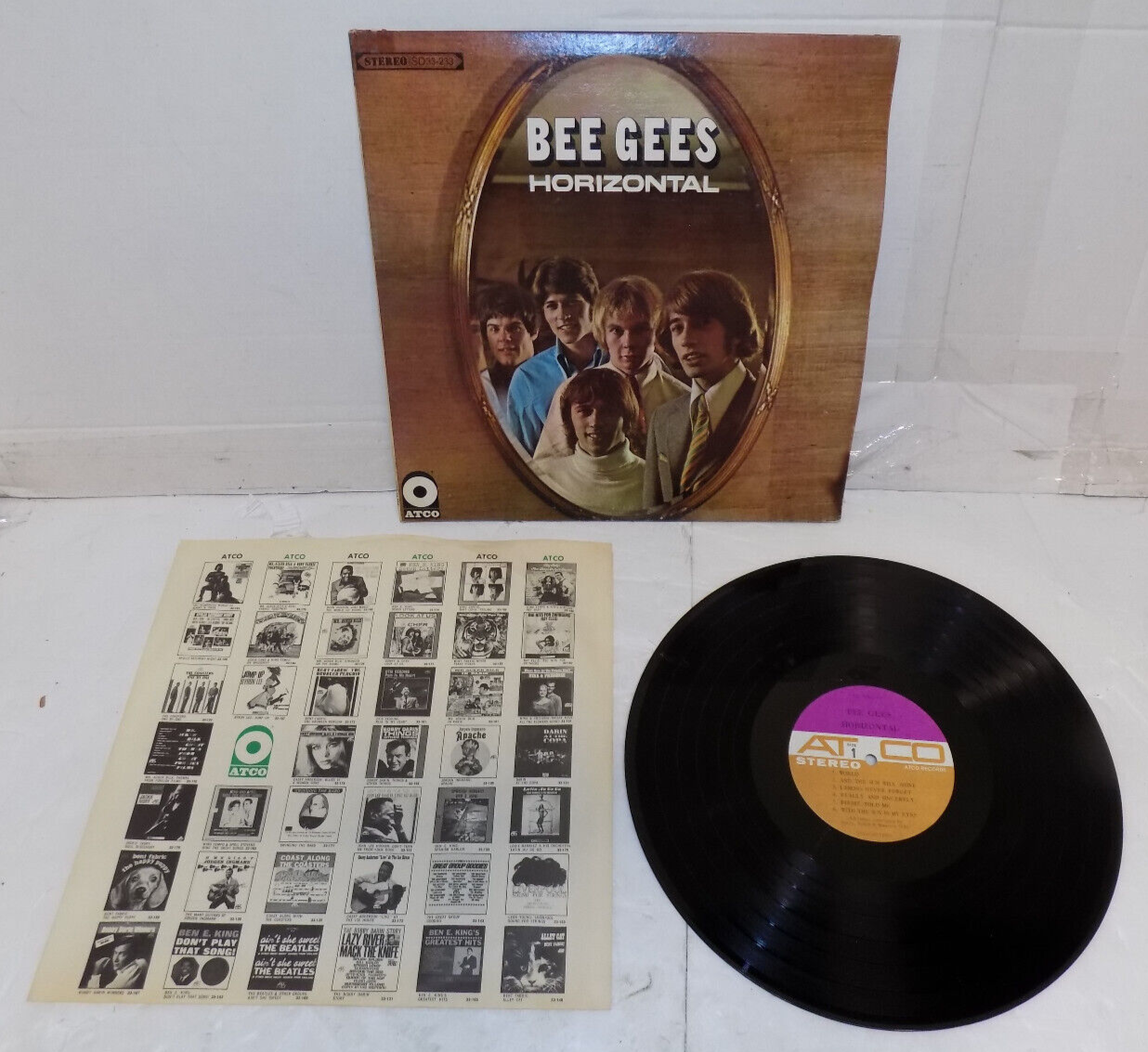 Bee Gees Horizontal Vinyl LP Record ATCO 33-233 VG