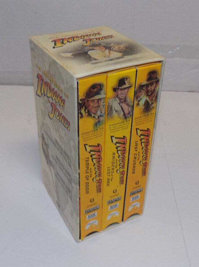 The Adventures Of Indiana Jones Trilogy 3 VHS Box Set 23-25