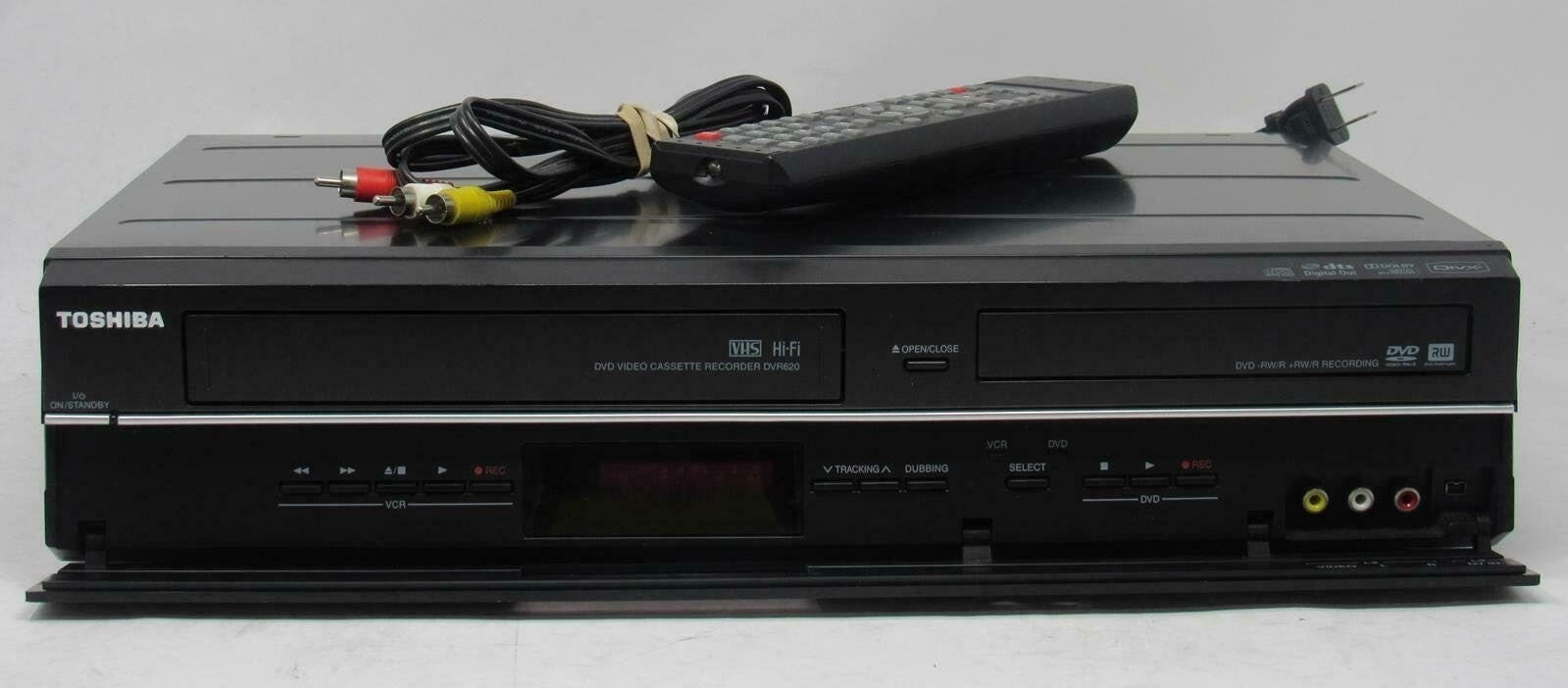 Toshiba Dvr620 Dvd Recorder Vcr Combo VHS to Dvd Dubbing with Remote and Cables