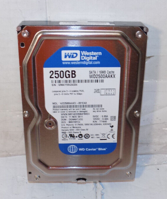 WD Caviar Blue 250GB Internal Hard Drive SATA 16MB WD2500AAKX-001CA0