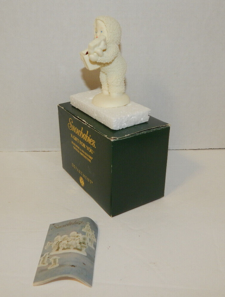 Snowbabies A Gift For You With Swarovski Crystal Birthstone July Ruby 1999
