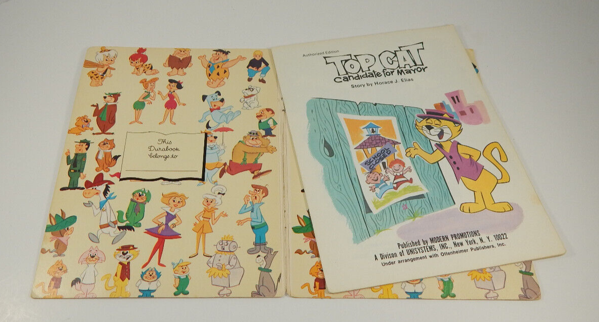 Vintage 1972 Durabook Top Cat Candidate for Mayor Hanna-Barbera