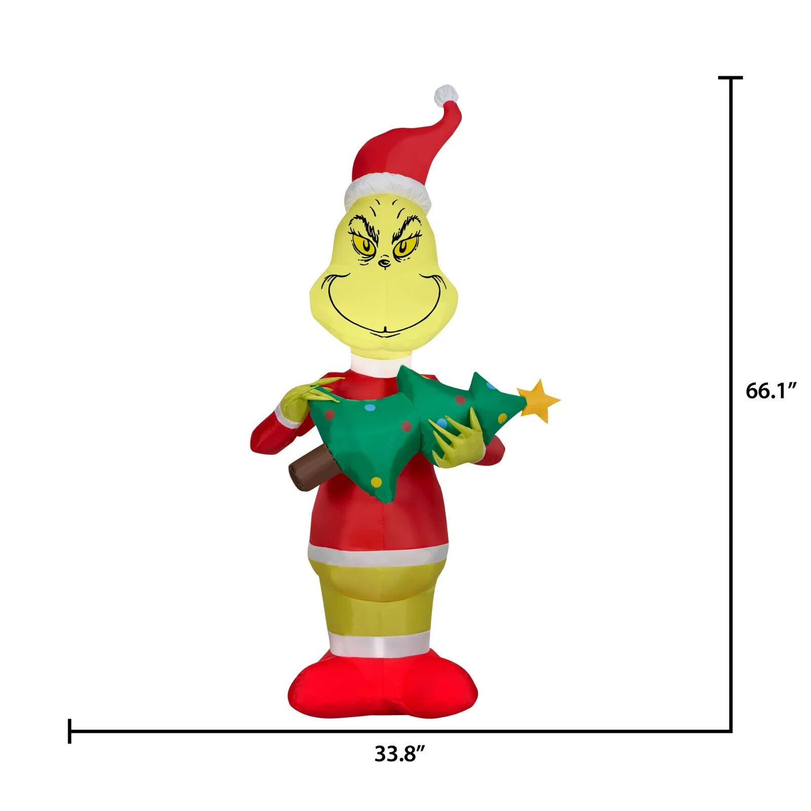 Mr Grinch Airblown Inflatable 5.5 Foot with Christmas Tree New