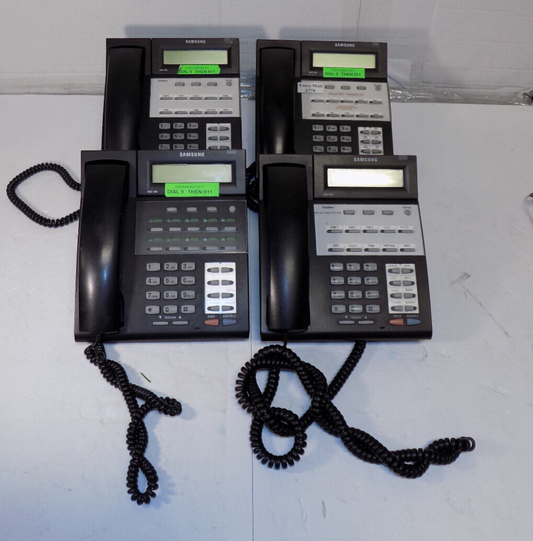Lot of 4 Samsung iDCS 18D Black Digital Display Speakerphone