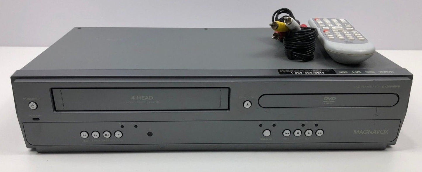 Magnavox DV200MW8 DVD VCR Combo with Remote, A/V Cables & HDMI Adapter