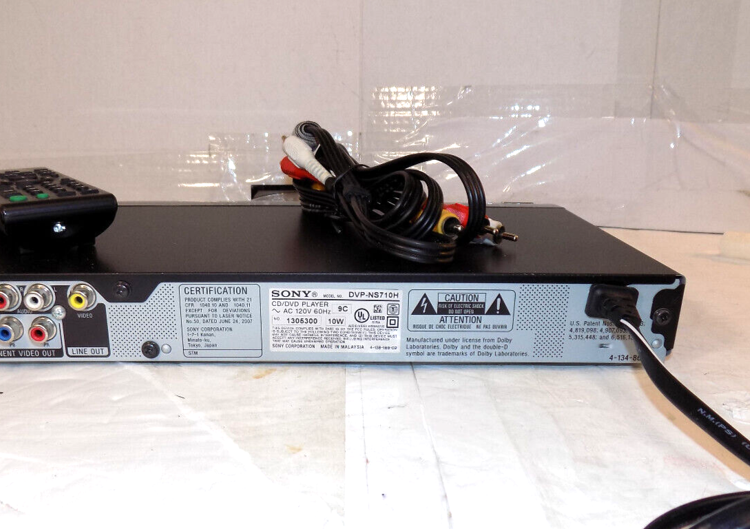 Sony DVP-NS710H Upscaling DVD Player HDMI Bravia Sync With Remote