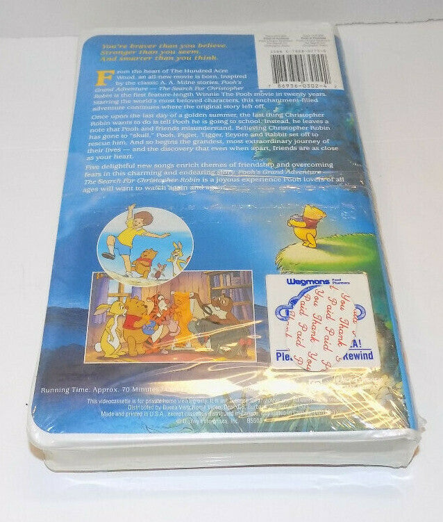 Pooh's Grand Adventure The Search For Christopher Robin VHS Tape New Sealed