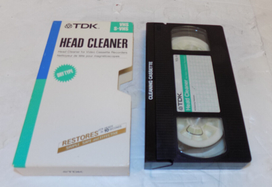 TDK Video Cassette Recorder VCR Head Cleaner VHS/S-VHS Dry Type TCL-11