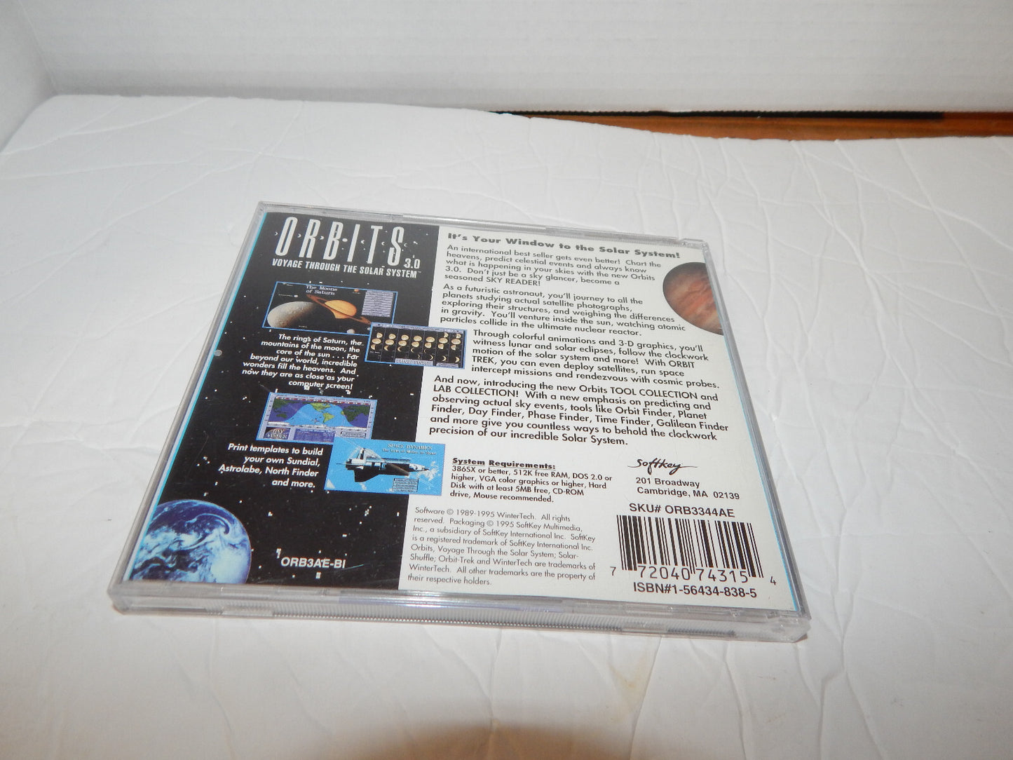 Orbits 3.0: Voyage Through The Solar System PC CD Software DOS 2.0 or Higher