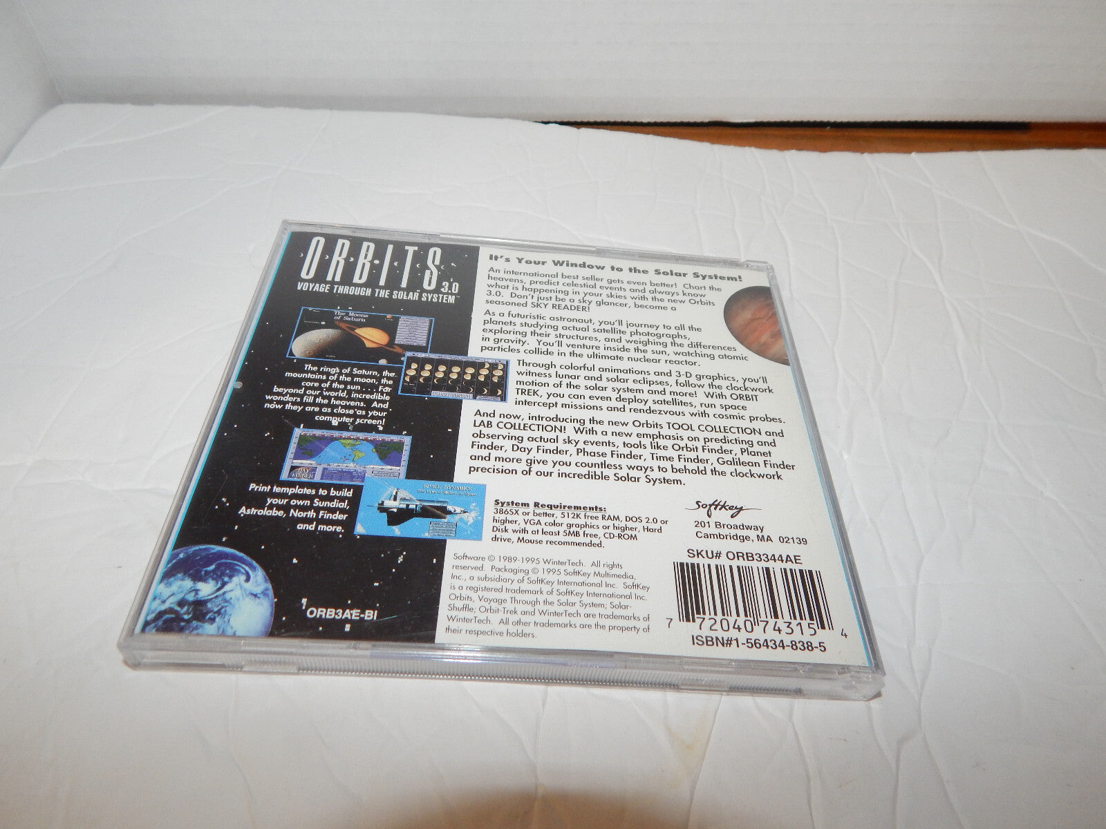 Orbits 3.0: Voyage Through The Solar System PC CD Software DOS 2.0 or Higher