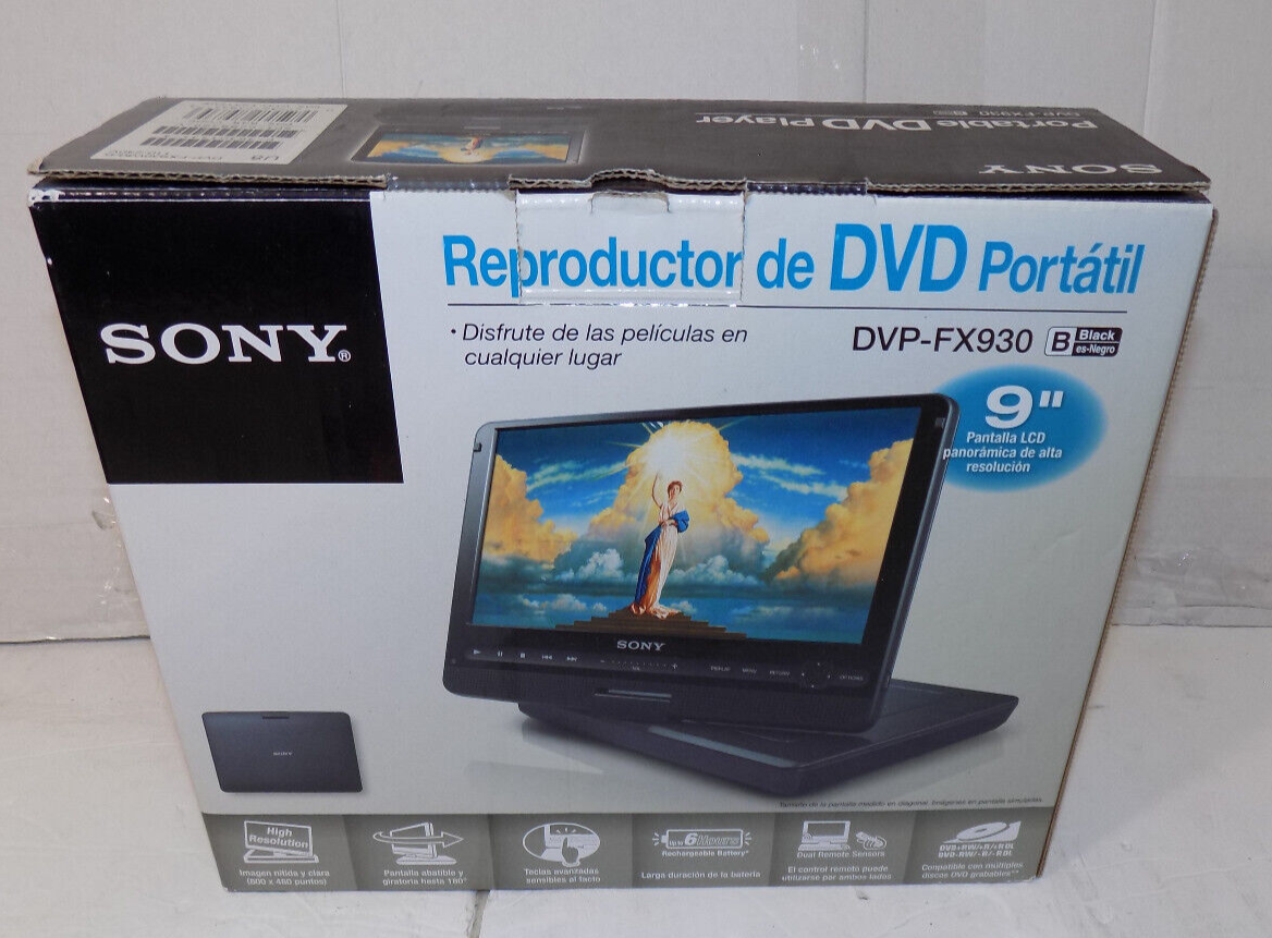 Sony Portable DVD Player Model DVP-FX930 9" Widescreen with Accessories