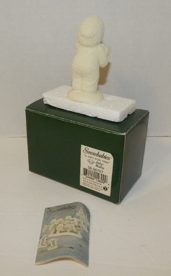 Snowbabies A Gift For You With Swarovski Crystal Birthstone July Ruby 1999