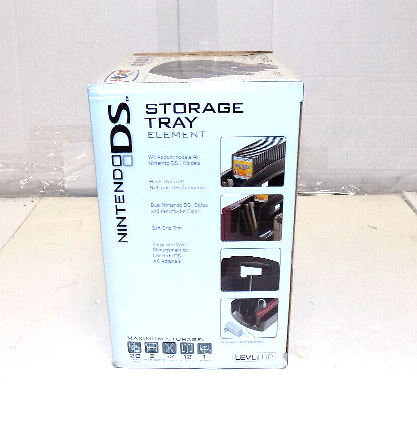 Nintendo DS Storage Tray Element Level Up Accommodates all Nintendo DS Models
