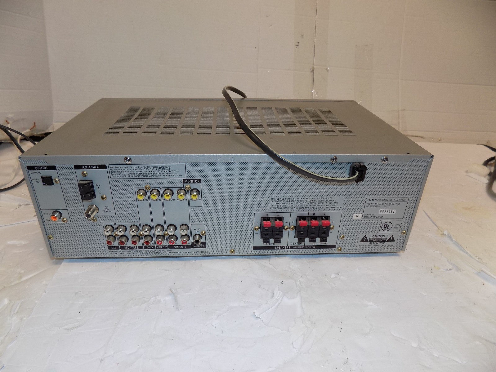 SONY STR-K750P AM/FM Stereo Receiver Digital A/V Control Center