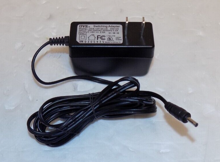 DVE DSA-15P-05 US Sirius Radio Power Adapter 5V 2.5A