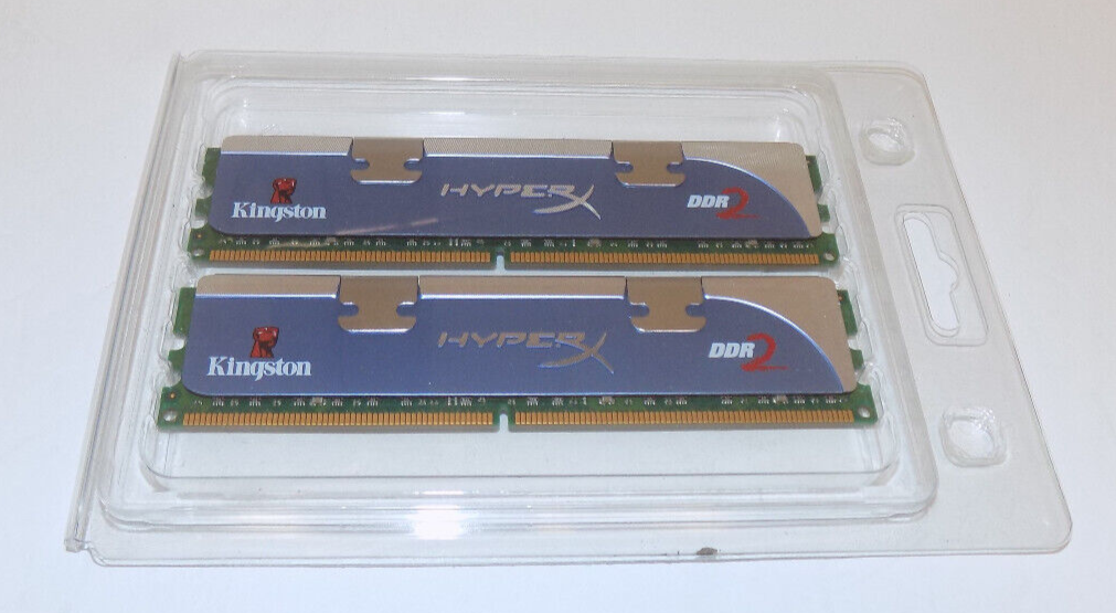 KINGSTON HyperX DDR2 2 x 2GB RAM Memory Kit of 2 1.95v KHX6400D2LLK2/4G