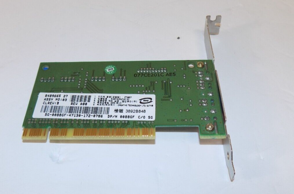 Creative Technology CT5807 CLREV: B PCI Sound Card Audio