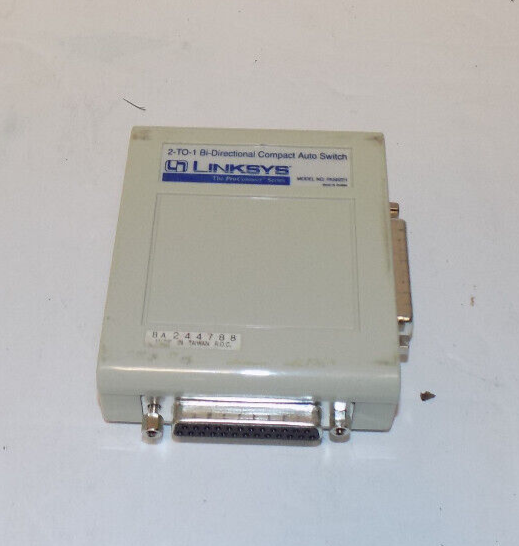 Linksys 2-To-1 Bi-Directional Compact Auto Switch Model PASB221