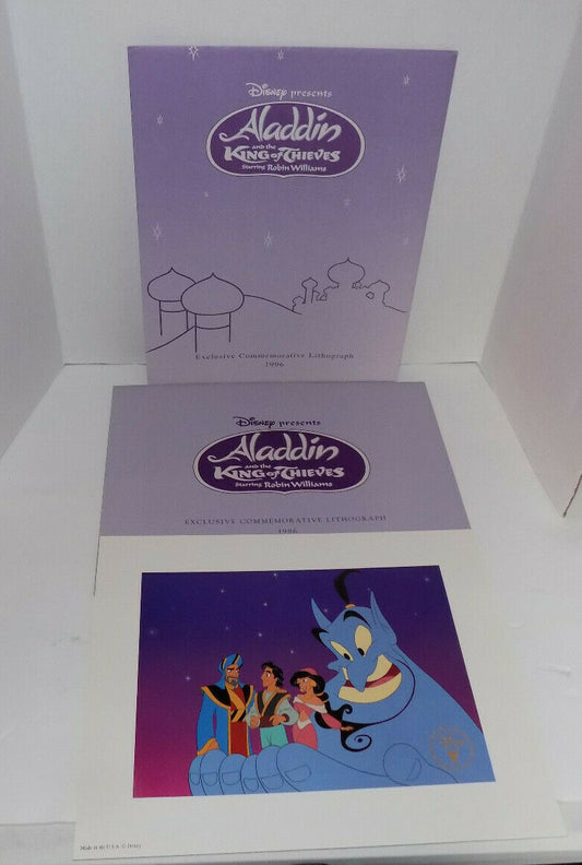 Disney's Aladdin And The King Of Thieves Exclusive Commemorative Lithograph 1996