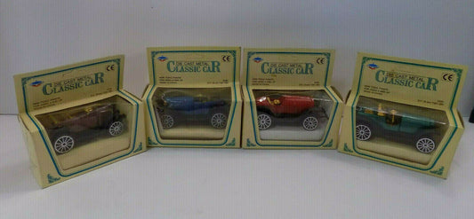 Die Cast Metal Classic Car 3.5" Tins Toys Models Complete Set of 4 Morris 1924 +