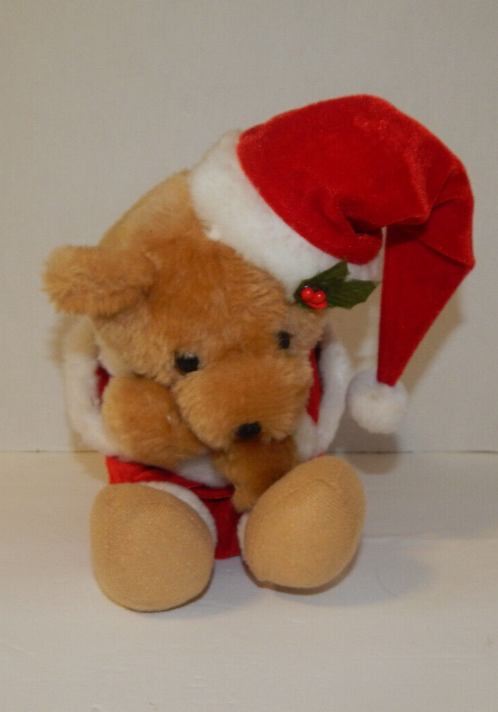 Weely 10" Animated Laughing Christmas Santa Bear